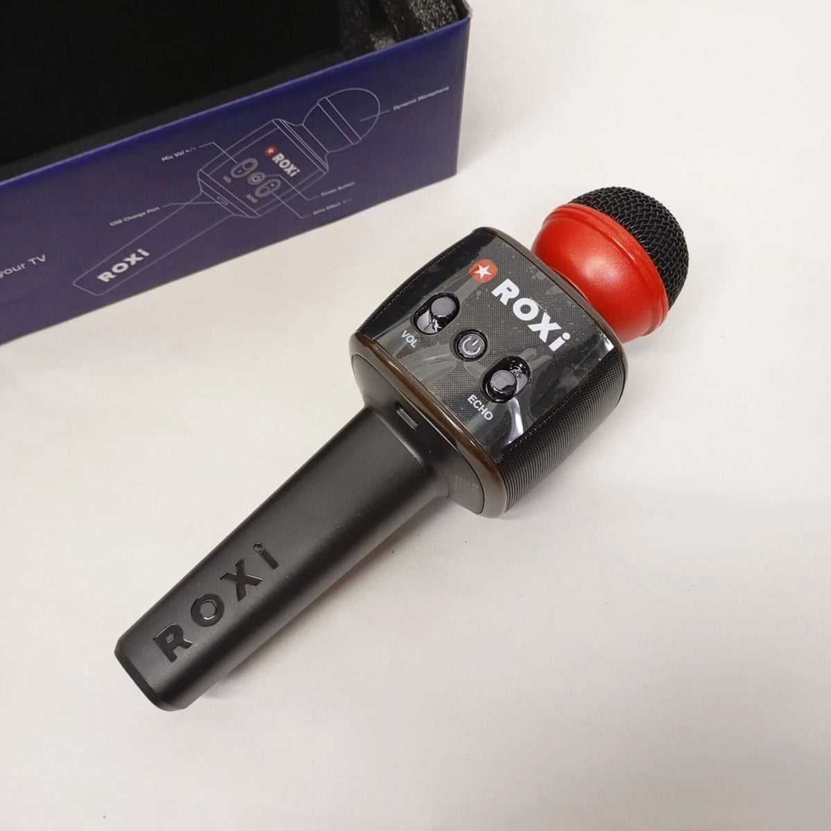 Roxi Wireless Karaoke Microphone with Built-In Speaker & Echo Control, product image 3