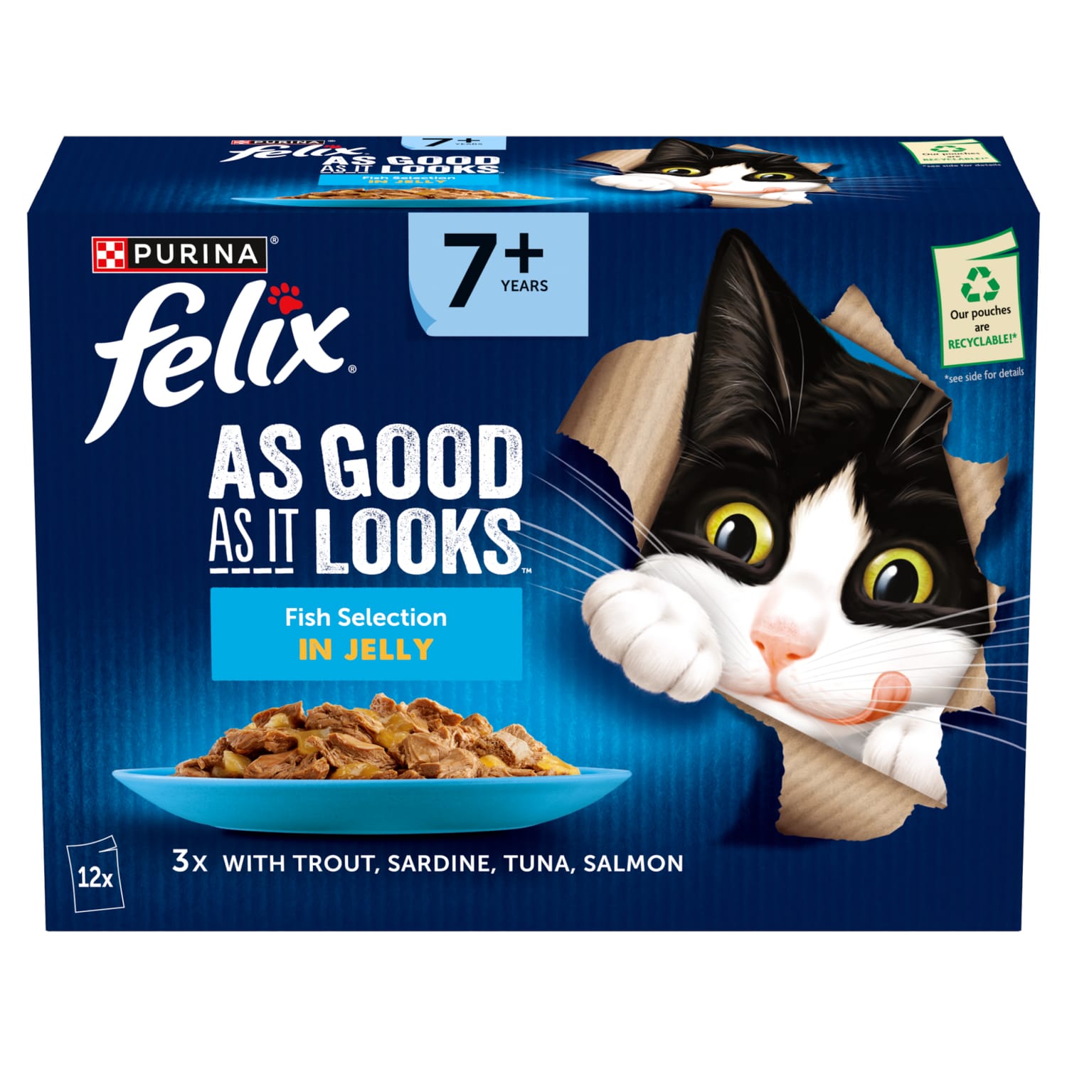 Felix As Good As It Looks Fish Selection in Jelly 7+ Years 12 x 85g