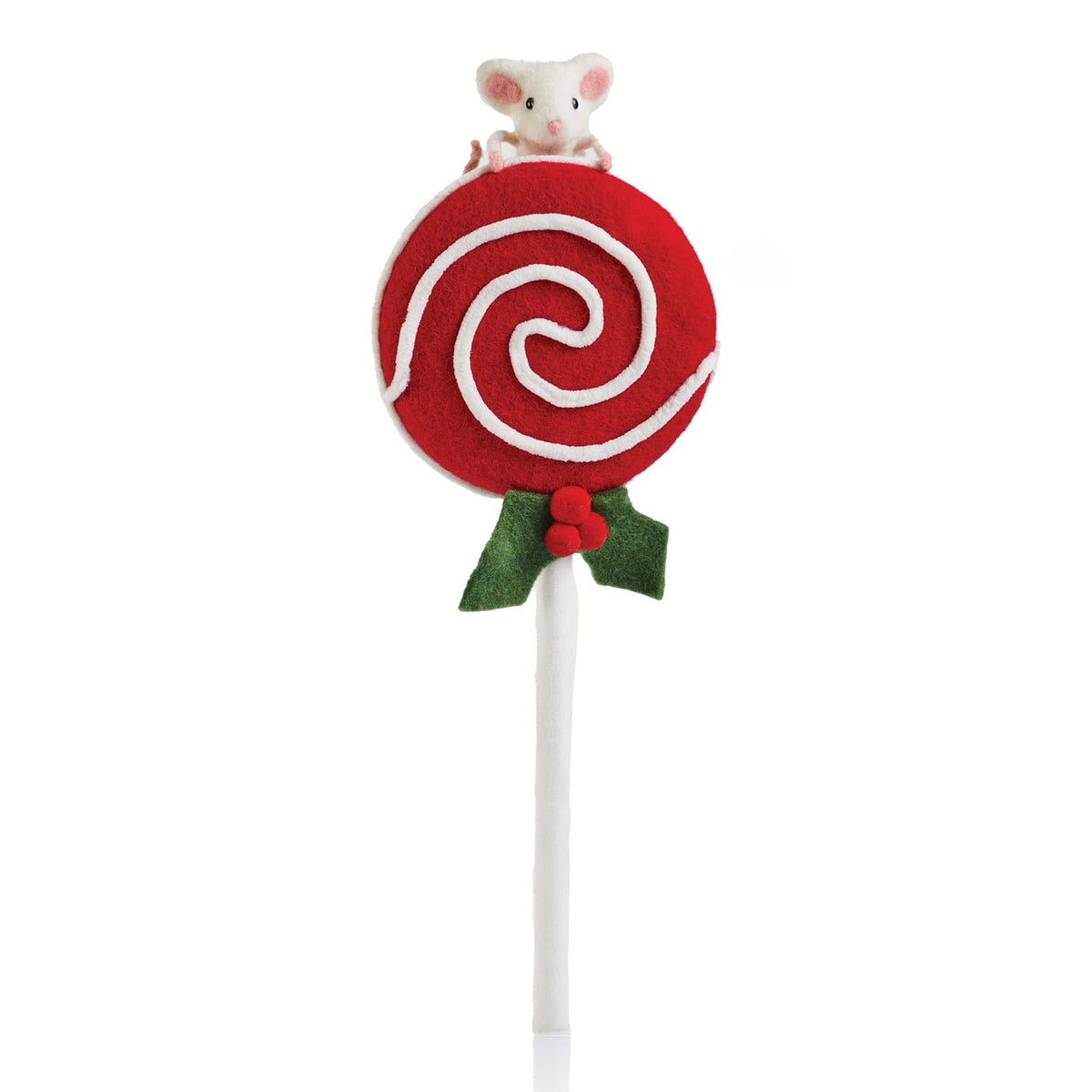Winter Charm Felt Lollipop With Mouse, product image 2