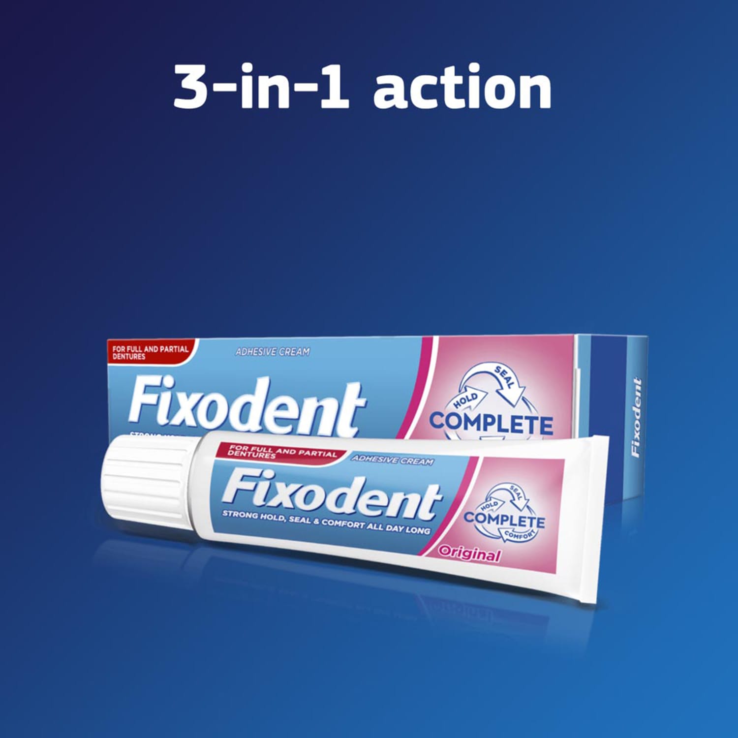 Fixodent Denture Adhesive Cream Complete Original 65g, product image 4