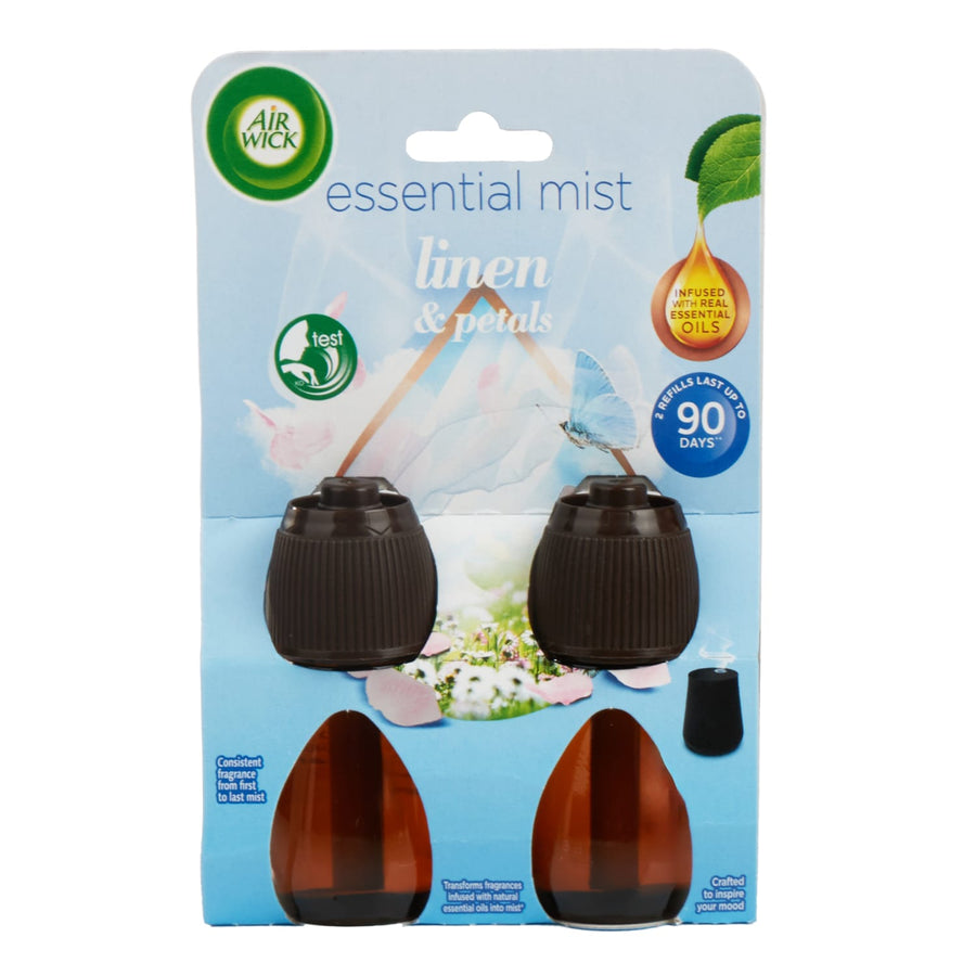Air Wick Essential Mist Twin Refill 2x20ml - Linen & Petals