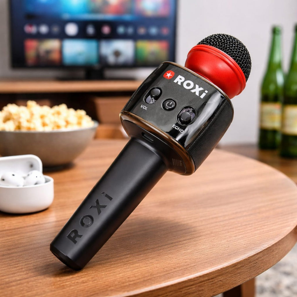 Roxi Wireless Karaoke Microphone with Built-In Speaker & Echo Control