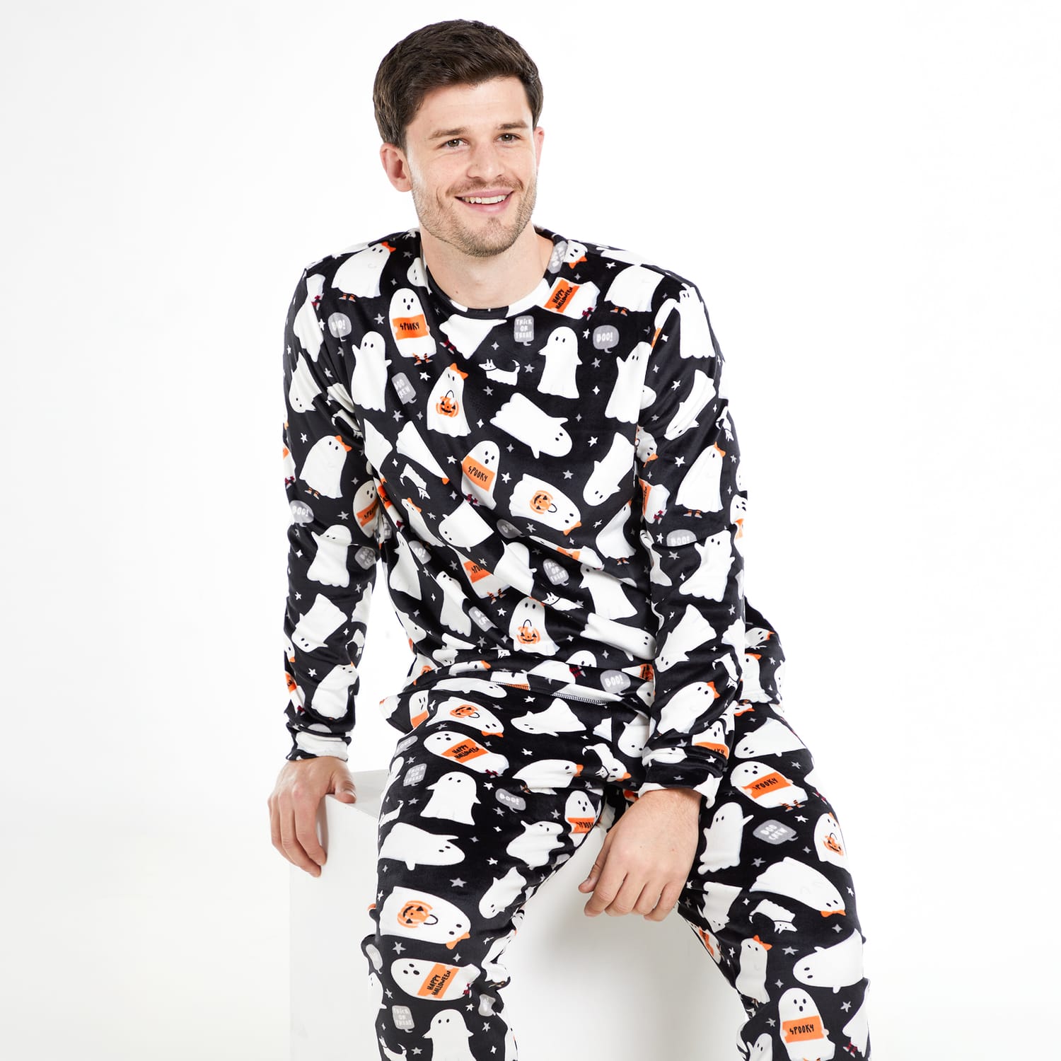 Hallow Scream By Originals Mens Ghost Pyjamas, product image 2