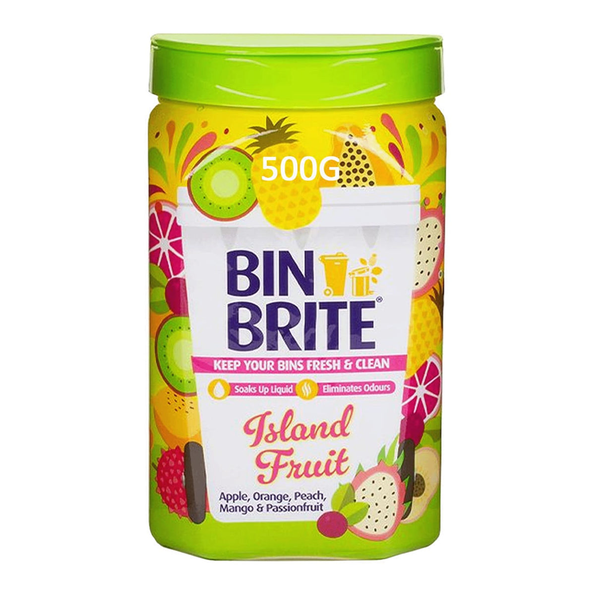 Bin Brite Freshener Powder 500g - Island Fruit